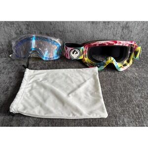Dragon Alliance D2 Snow Goggles Tie Dye Frame With Extra Bonus‎ Lens & Bag